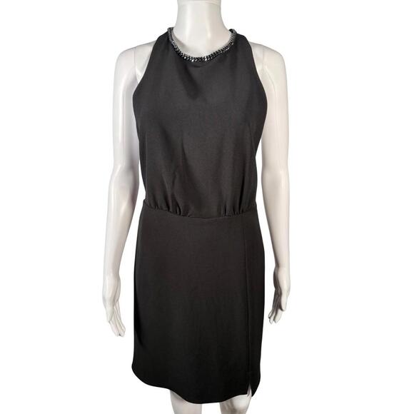 NWT The Kooples Short Black Crepe Dress US Size Medium $345 MRSP - Picture 2 of 11